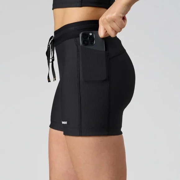 Bandit 5" cadence Women's black Compression running Shorts - Picture 2 of 10